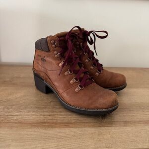 Merrell Chateau Lace-Up Brown Leather Ankle Boots, Waterproof